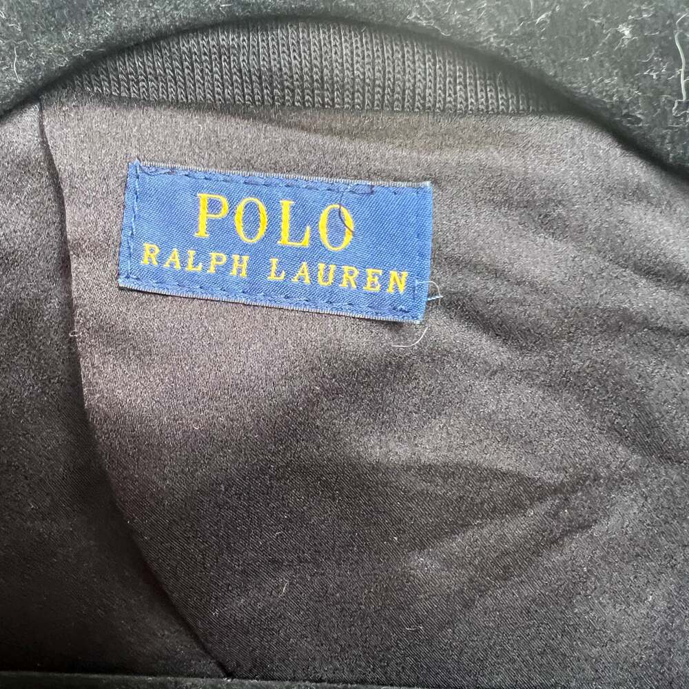 Polo Ralph Lauren Women's Knit Cotton Bullion Crest Blazer in Black with silver - Picture 5 of 8
